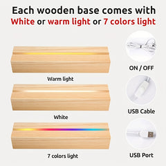Personalisierter LED-Fotorahmen in Herzform mit Nachtlicht und Holzständer - Individuelle Geschenke für Mama, Papa, Jahrestag, Geburtstag