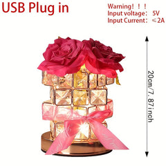 Crystal Rose Table Lamp