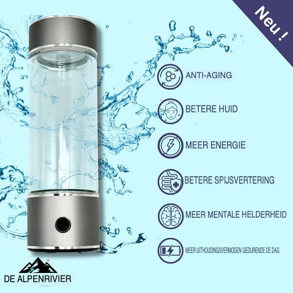 Wasserstoff-Wasserflasche