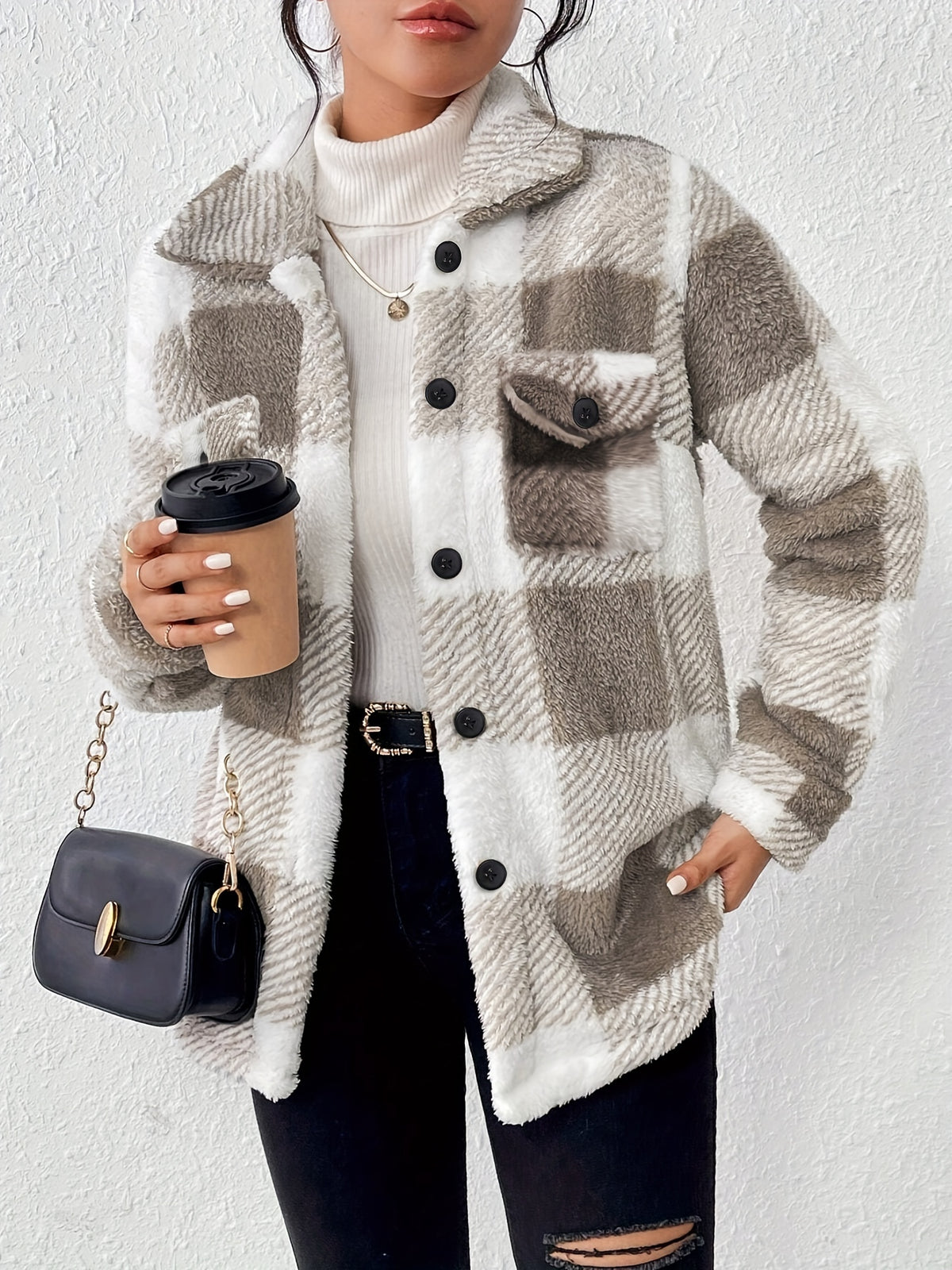 Elegant Long Sleeve Warm Outerwear