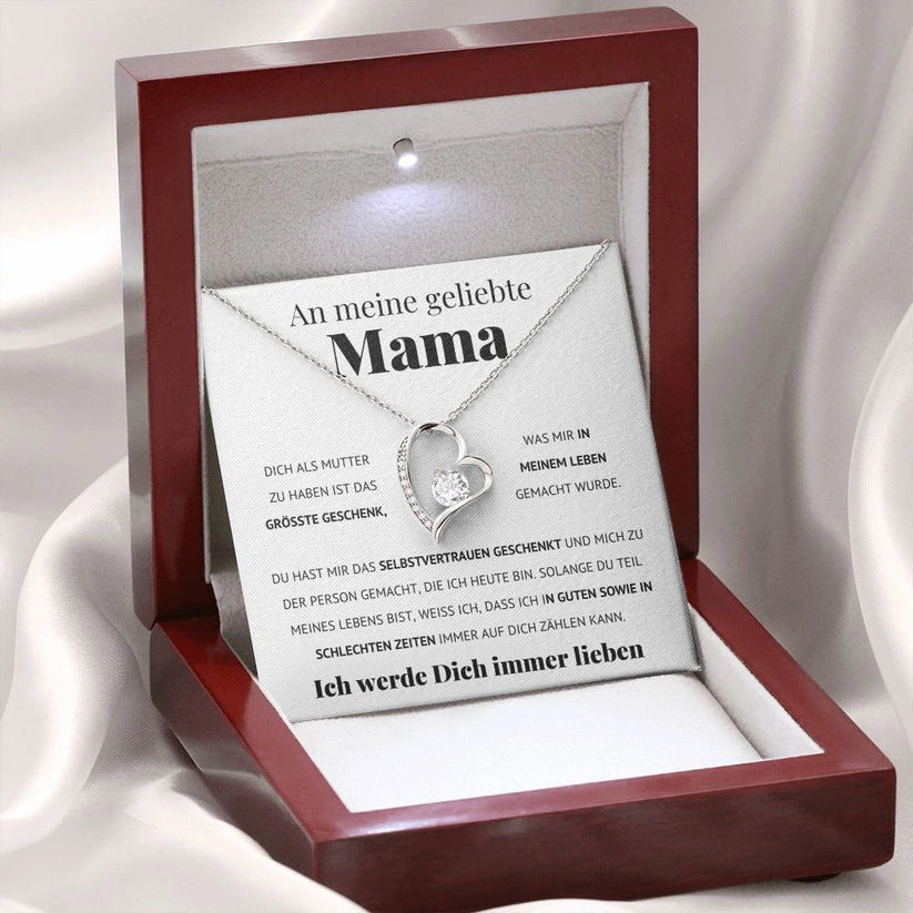 Ein Meine geliebte Mama-Geschenk mit Nachrichtenkarte 