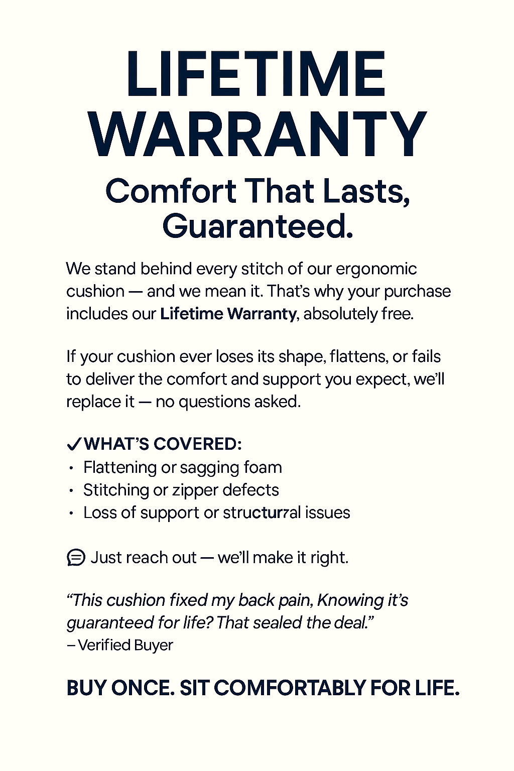 Lifetime Warranty