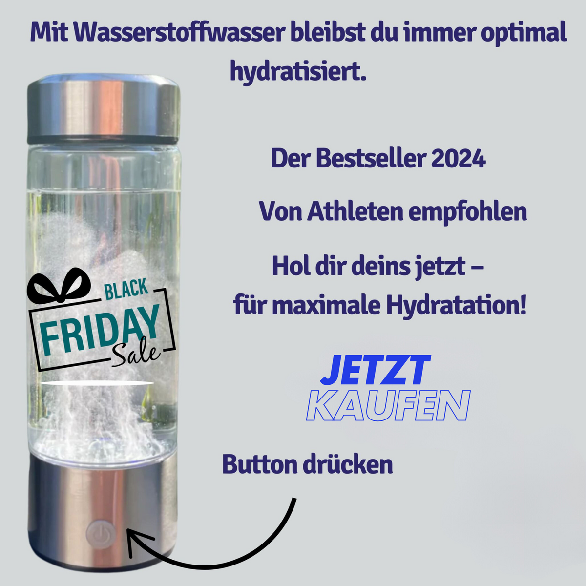 Wasserstoff-Wasserflasche