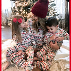2024 Christmas Family Matching Pajamas New Year Xmas Father Mother Kids Baby Clothes Set Dad Mom And Daughter Son Pyjamas Outfit