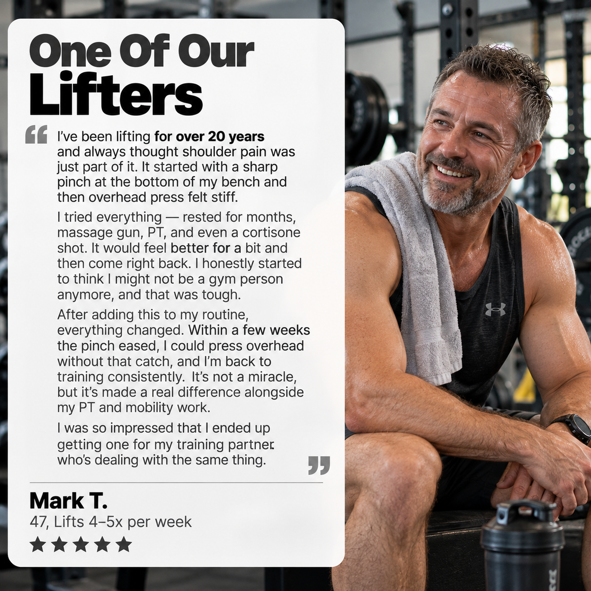 Built For The Lifter Who Isn't Done.