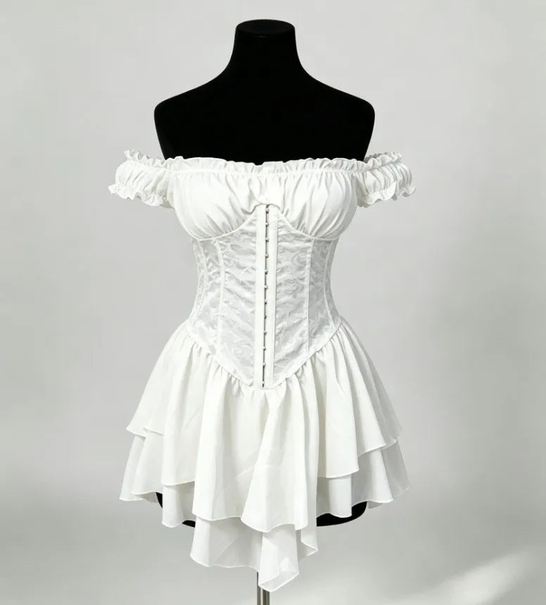 Ruffle Short Sleeve Dresses