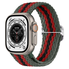 Braided Nylon Strap For Apple Watch Ultra 49mm|  Elastic watch band for iWatch ultra 8 7 SE 3 4 5 6 - Reliable Bands