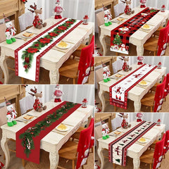 Jul bordsduk Merry Christmas bordsdekoration för hemmet 2024 duk xmas ornament Navidad Natal nyårsgåva 2025