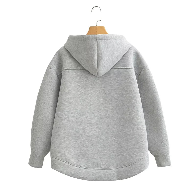 Vinter dragkedja hoodie