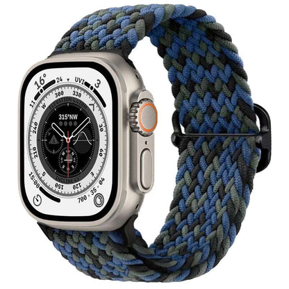 Braided Nylon Strap For Apple Watch Ultra 49mm|  Elastic watch band for iWatch ultra 8 7 SE 3 4 5 6 - Reliable Bands