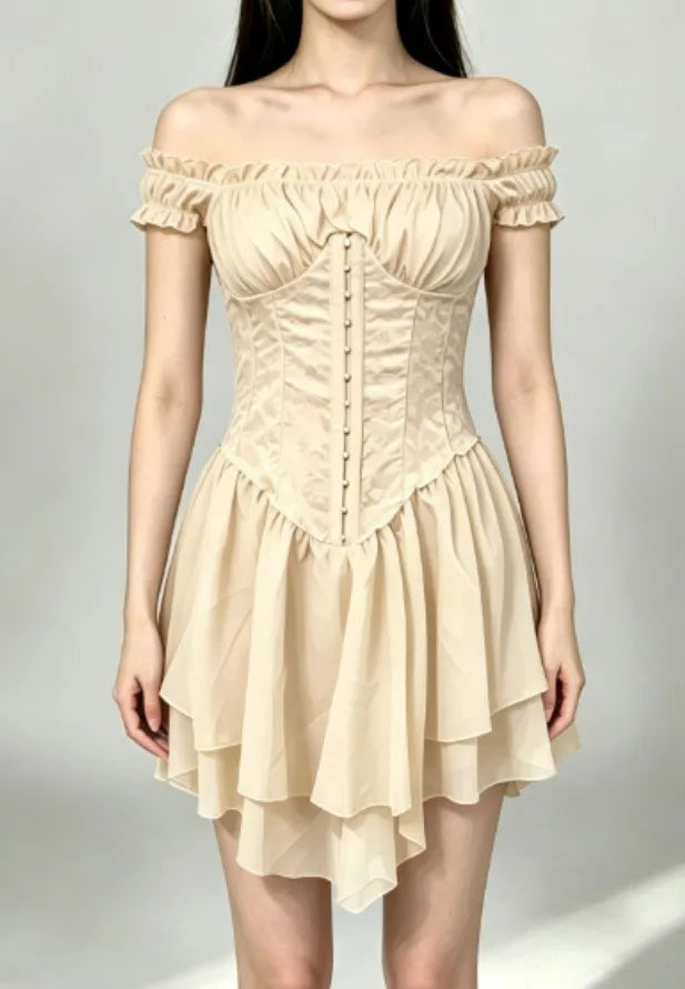 Ruffle Short Sleeve Dresses