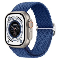 Braided Nylon Strap For Apple Watch Ultra 49mm|  Elastic watch band for iWatch ultra 8 7 SE 3 4 5 6 - Reliable Bands