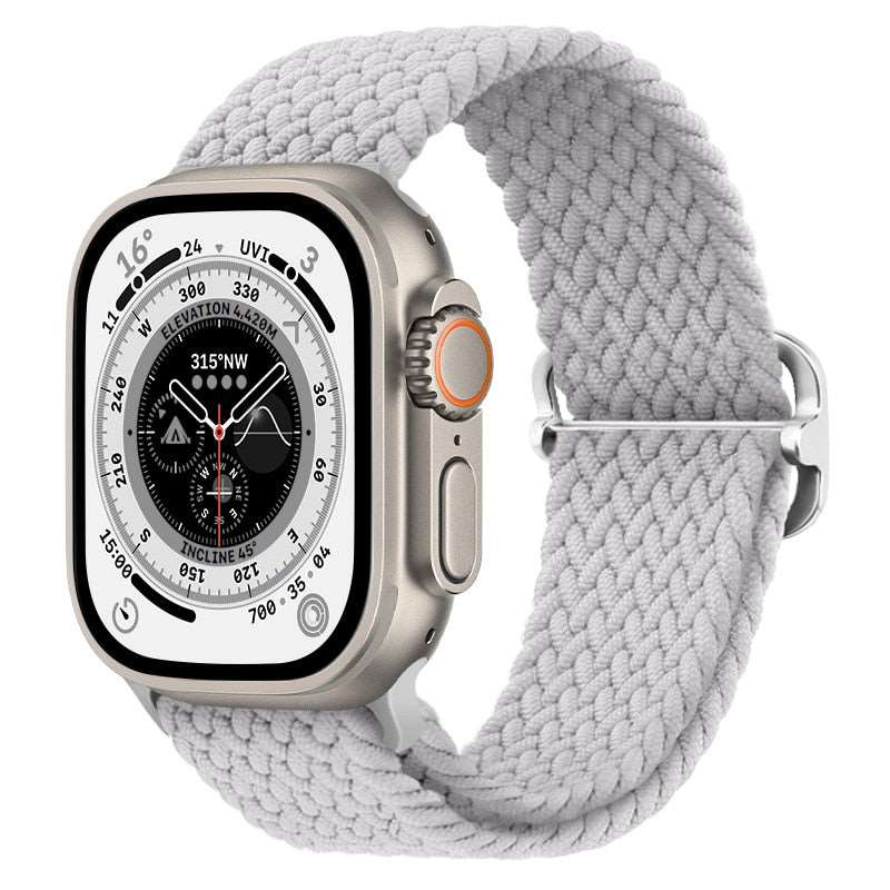 Braided Nylon Strap For Apple Watch Ultra 49mm|  Elastic watch band for iWatch ultra 8 7 SE 3 4 5 6 - Reliable Bands