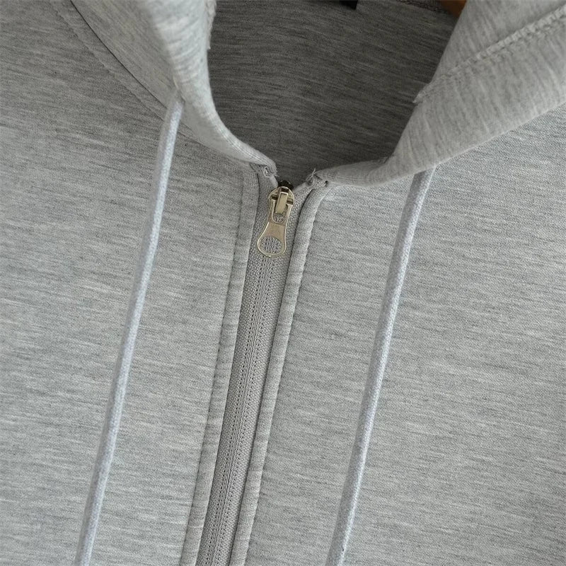 Vinter dragkedja hoodie