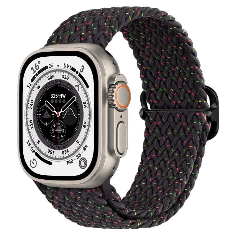 Braided Nylon Strap For Apple Watch Ultra 49mm|  Elastic watch band for iWatch ultra 8 7 SE 3 4 5 6 - Reliable Bands