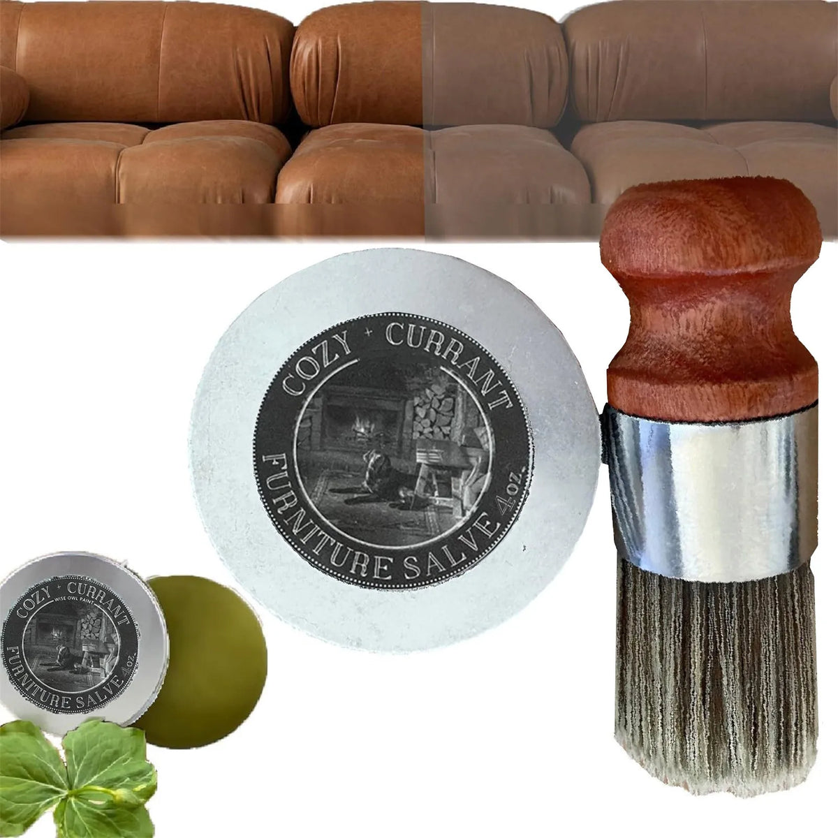 Reparatursalbe für Leder und Möbel + Applikatorpinsel 