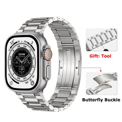 Butterfly Titanium edition- Apple watch Ultra band Reliable Bands