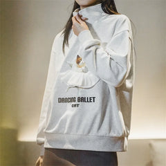 Maden tryckt ballet sweatshirt