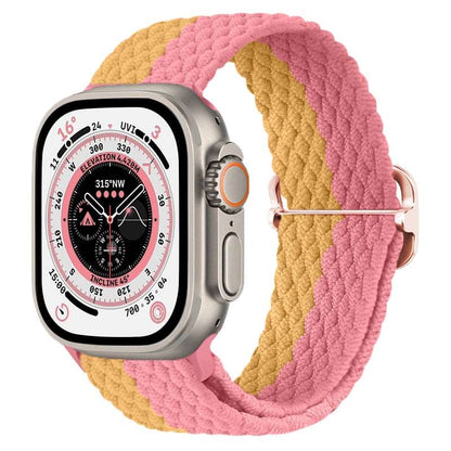 Braided Nylon Strap For Apple Watch Ultra 49mm|  Elastic watch band for iWatch ultra 8 7 SE 3 4 5 6 - Reliable Bands