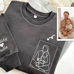 Anpassad pappa broderad hoodie