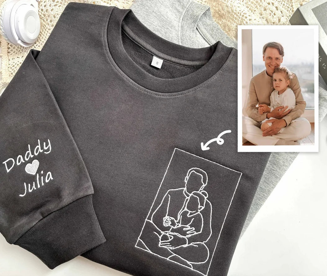 Anpassad pappa broderad hoodie