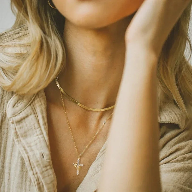 Crown Cross Necklace