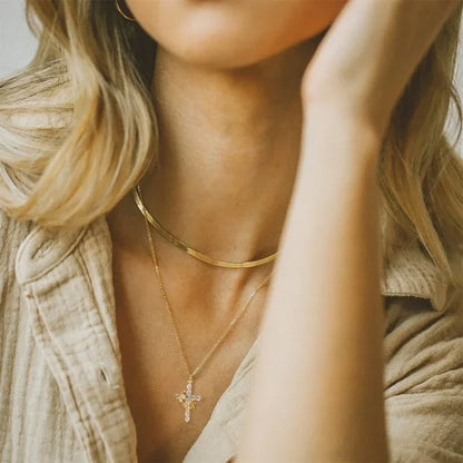 Crown Cross Necklace