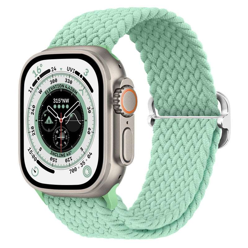 Braided Nylon Strap For Apple Watch Ultra 49mm|  Elastic watch band for iWatch ultra 8 7 SE 3 4 5 6 - Reliable Bands