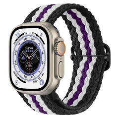 Braided Nylon Strap For Apple Watch Ultra 49mm|  Elastic watch band for iWatch ultra 8 7 SE 3 4 5 6 - Reliable Bands