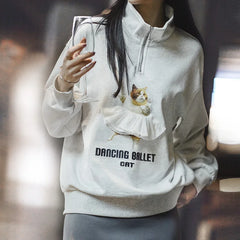 Maden tryckt ballet sweatshirt