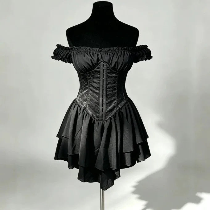 Ruffle Short Sleeve Dresses