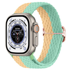 Braided Nylon Strap For Apple Watch Ultra 49mm|  Elastic watch band for iWatch ultra 8 7 SE 3 4 5 6 - Reliable Bands