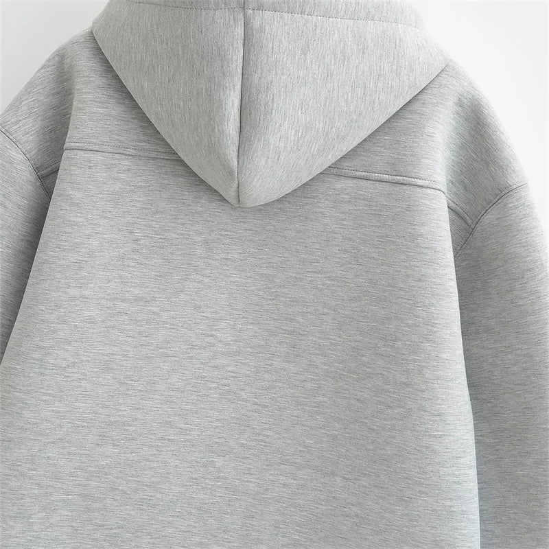 Vinter dragkedja hoodie