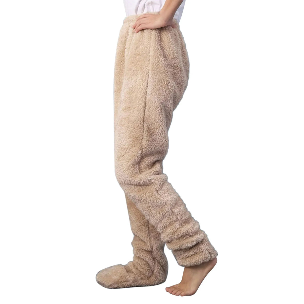 Vinter korall fleece kvinnor pyjamasbyxor
