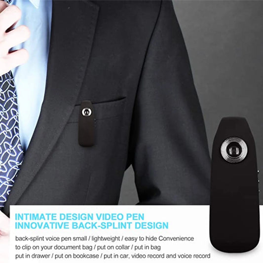 Motion Detection Back Clip Camera Pocket Video Recorder for Outdoor Sport Interview Class Meeting HD Micro Cam