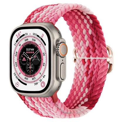 Braided Nylon Strap For Apple Watch Ultra 49mm|  Elastic watch band for iWatch ultra 8 7 SE 3 4 5 6 - Reliable Bands