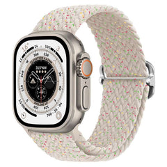 Braided Nylon Strap For Apple Watch Ultra 49mm|  Elastic watch band for iWatch ultra 8 7 SE 3 4 5 6 - Reliable Bands