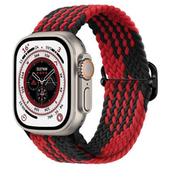 Braided Nylon Strap For Apple Watch Ultra 49mm|  Elastic watch band for iWatch ultra 8 7 SE 3 4 5 6 - Reliable Bands