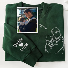 Anpassad pappa broderad hoodie