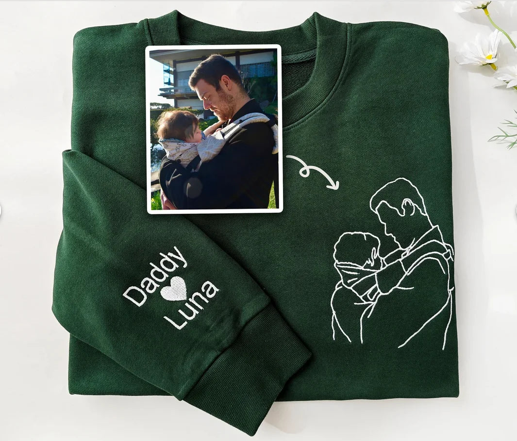 Anpassad pappa broderad hoodie