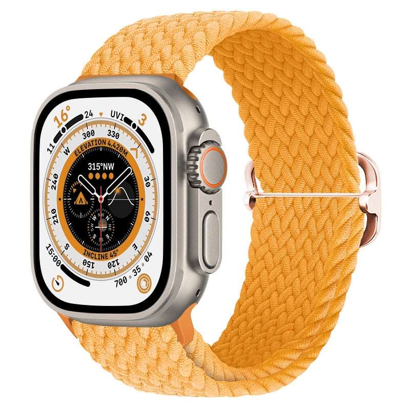 Braided Nylon Strap For Apple Watch Ultra 49mm|  Elastic watch band for iWatch ultra 8 7 SE 3 4 5 6 - Reliable Bands