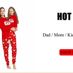 2024 Christmas Family Matching Pajamas New Year Xmas Father Mother Kids Baby Clothes Set Dad Mom And Daughter Son Pyjamas Outfit