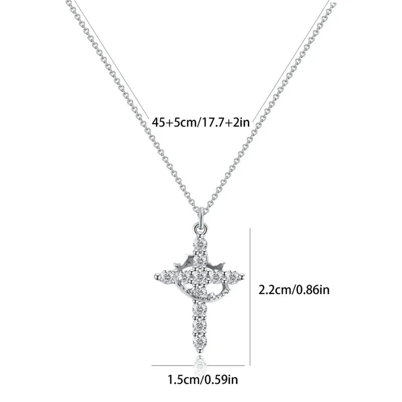 Crown Cross Necklace