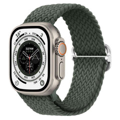Braided Nylon Strap For Apple Watch Ultra 49mm|  Elastic watch band for iWatch ultra 8 7 SE 3 4 5 6 - Reliable Bands