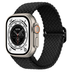 Braided Nylon Strap For Apple Watch Ultra 49mm|  Elastic watch band for iWatch ultra 8 7 SE 3 4 5 6 - Reliable Bands