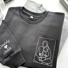 Anpassad pappa broderad hoodie