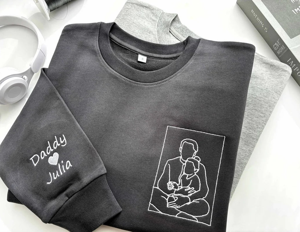 Anpassad pappa broderad hoodie