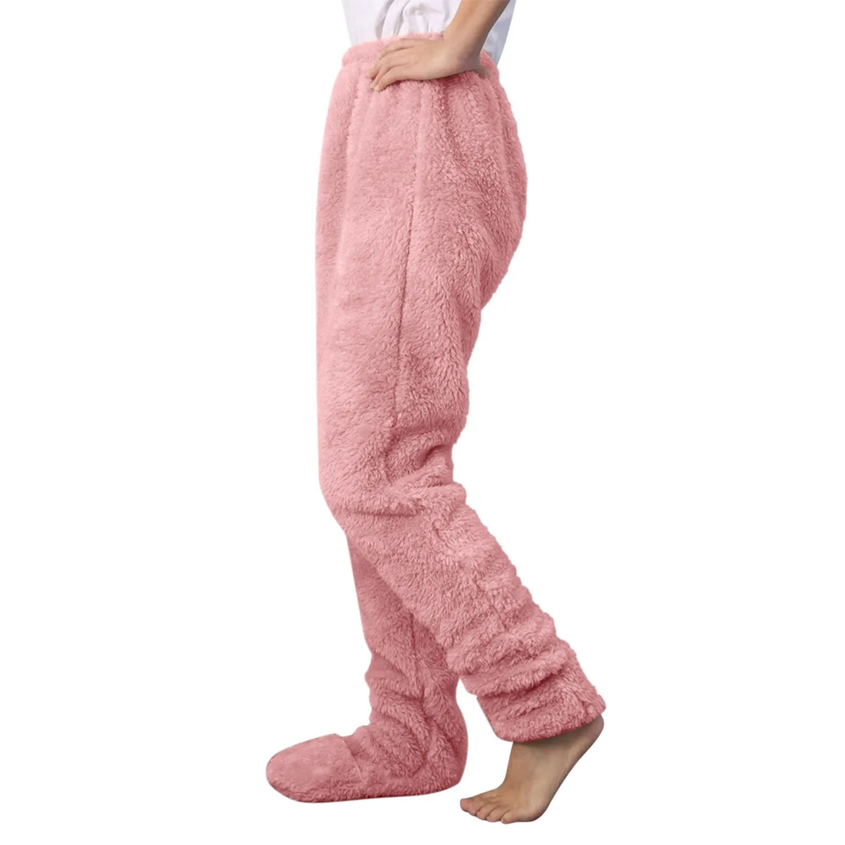 Vinter korall fleece kvinnor pyjamasbyxor