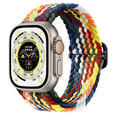 Braided Nylon Strap For Apple Watch Ultra 49mm|  Elastic watch band for iWatch ultra 8 7 SE 3 4 5 6 - Reliable Bands
