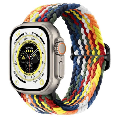 Braided Nylon Strap For Apple Watch Ultra 49mm|  Elastic watch band for iWatch ultra 8 7 SE 3 4 5 6 - Reliable Bands